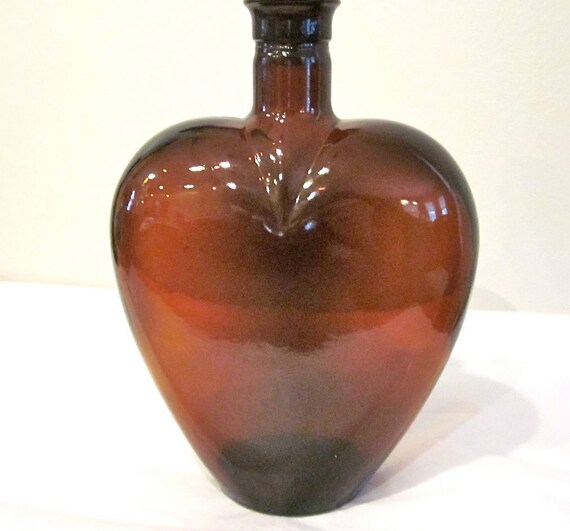 Items similar to Vintage Glass Bottle Heart Decanter Paul Masson on