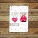 hearts first birthday party invitation - photo card - 1st birthday