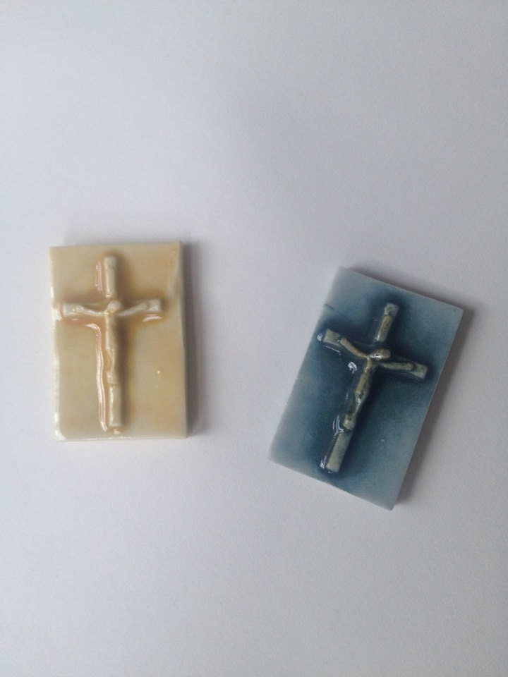 Porcelain Mosaic Tile Crucifix Catholic Cross