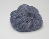 Hand dyed Superwash Merino wool sparkle sock yarn purple violet