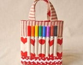 ARTOTE MINI Coloring Bag Crayon Bag Art Tote in Be Mine