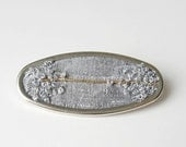 Gold and silver brooch hand embroidered - bstudio