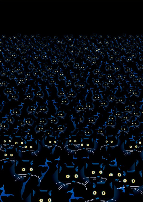 a crowd of Cats watching you..