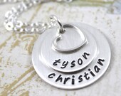Mother's Day Gift, Personalized Necklace, Anniversary gift or Wedding Gift, Mommy Necklace, All Sterling silver