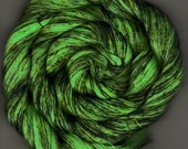 50 yards Cotton Crochet Thread Hand Dyed  Size 10 green speckled Leaf