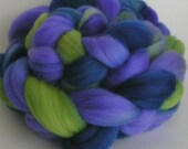 Roving Fiber Top Wool FLOWER GARDEN Hand Painted Mixed Wool Top Spin  Craft Handpainted 4 ounces