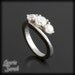 Three Diamond Prong Set Engagement Ring in Platinum - LS1773