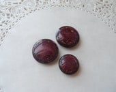 Volcano, 4 Vintage Buttons