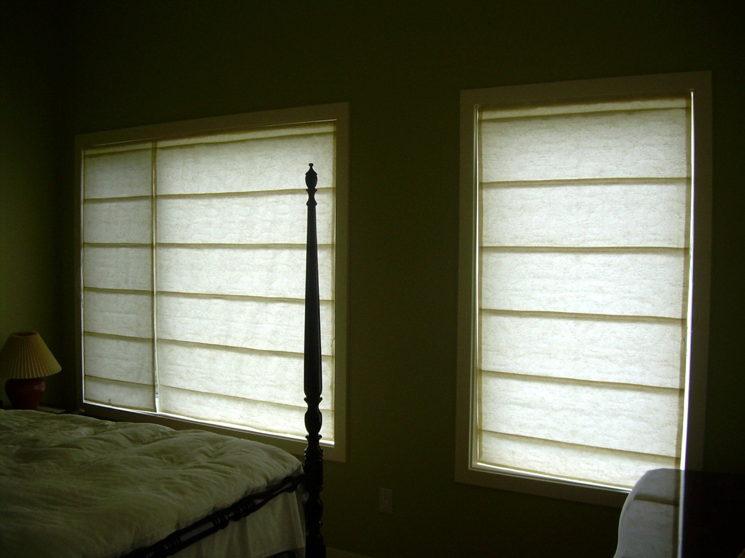 Custom Organic Classic Roman Blind, Window Coverings, Hemp, Linen, Silk