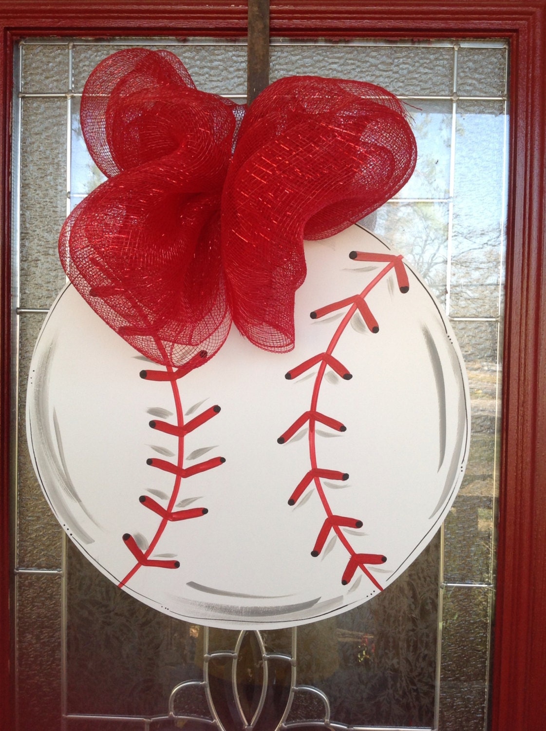 Baseball door hanger, personalized