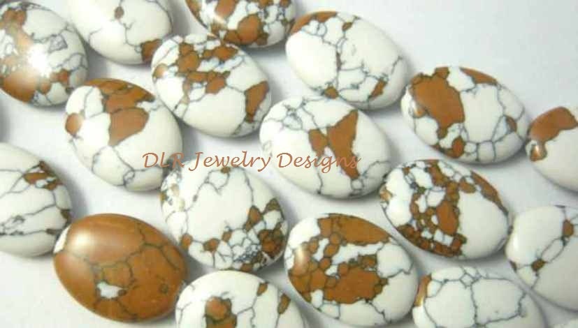 18mm x 13mm Brown White Mix Turkey Turquoise Beads Strand