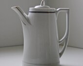 creamy white porcelain tall coffee pot