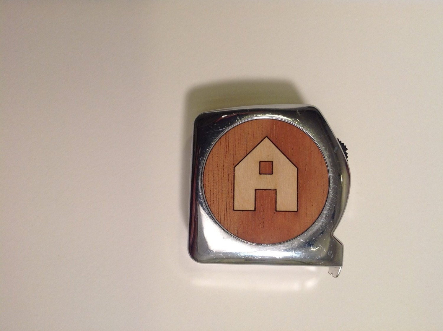 Stanley tape measue wood sticker of a house