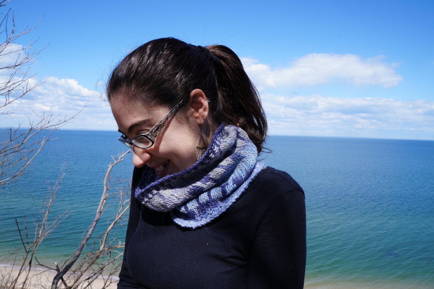 Mainstreet Cowl - Hand Knit Cowl - Wool, Silk, Mohair Blend Yarn