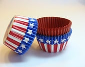 Patriotic Theme Standard Size Cupcake Baking Liners