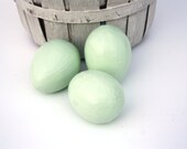 Shabby Cottage Chic Aloe Green Paper Mache Eggs