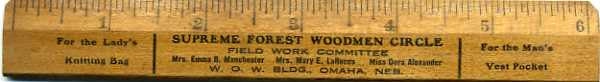 Vintage Advertising Six Inch Ruler  Door to Door Insurance Salesman Giveaway Pocket Ruler