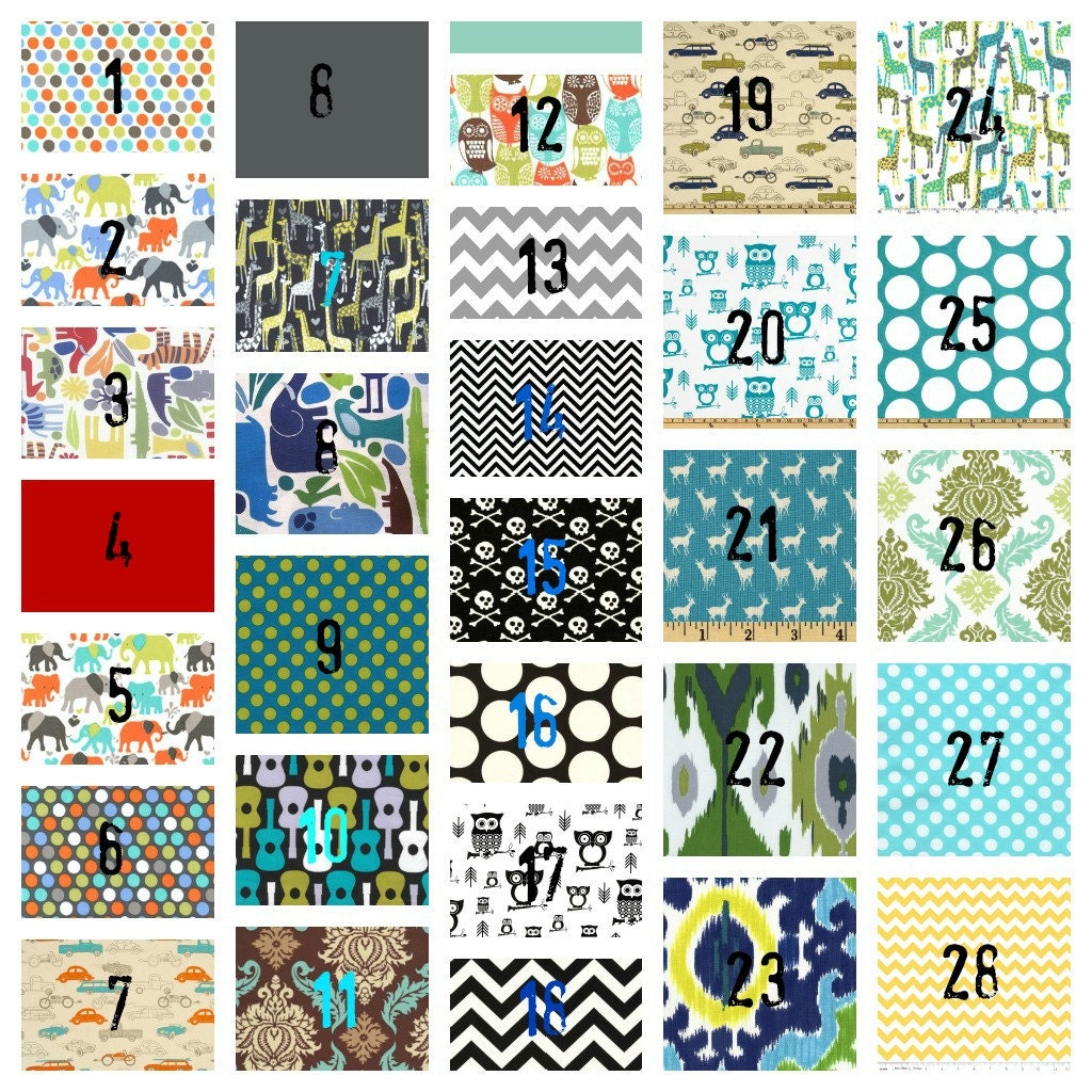 Pick your own fabrics for a Boy infant car seat cover