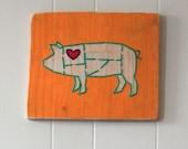 YOUR COLORS PoRk reclaimed wood wall art made to order