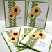 Set of 5 Sunflower Thank You cards