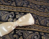 Bow Tie , Bow Ties for Men , Black Print Bow Tie , Clip-On Bow Tie , Adjustable Bow Tie , Brocade Bow Tie , Pre-tied Bow Tie , Made to Order