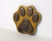 Paw Wall Hook Hanger Made Of Two Woods