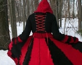 Queen of Hearts custom patchwork sweater fairytale handmade coat - smarmyclothes upcycled