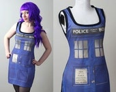 DOCTOR WHO Tardis police box tank dress - handmade to order - smarmyclothes cosplay costume