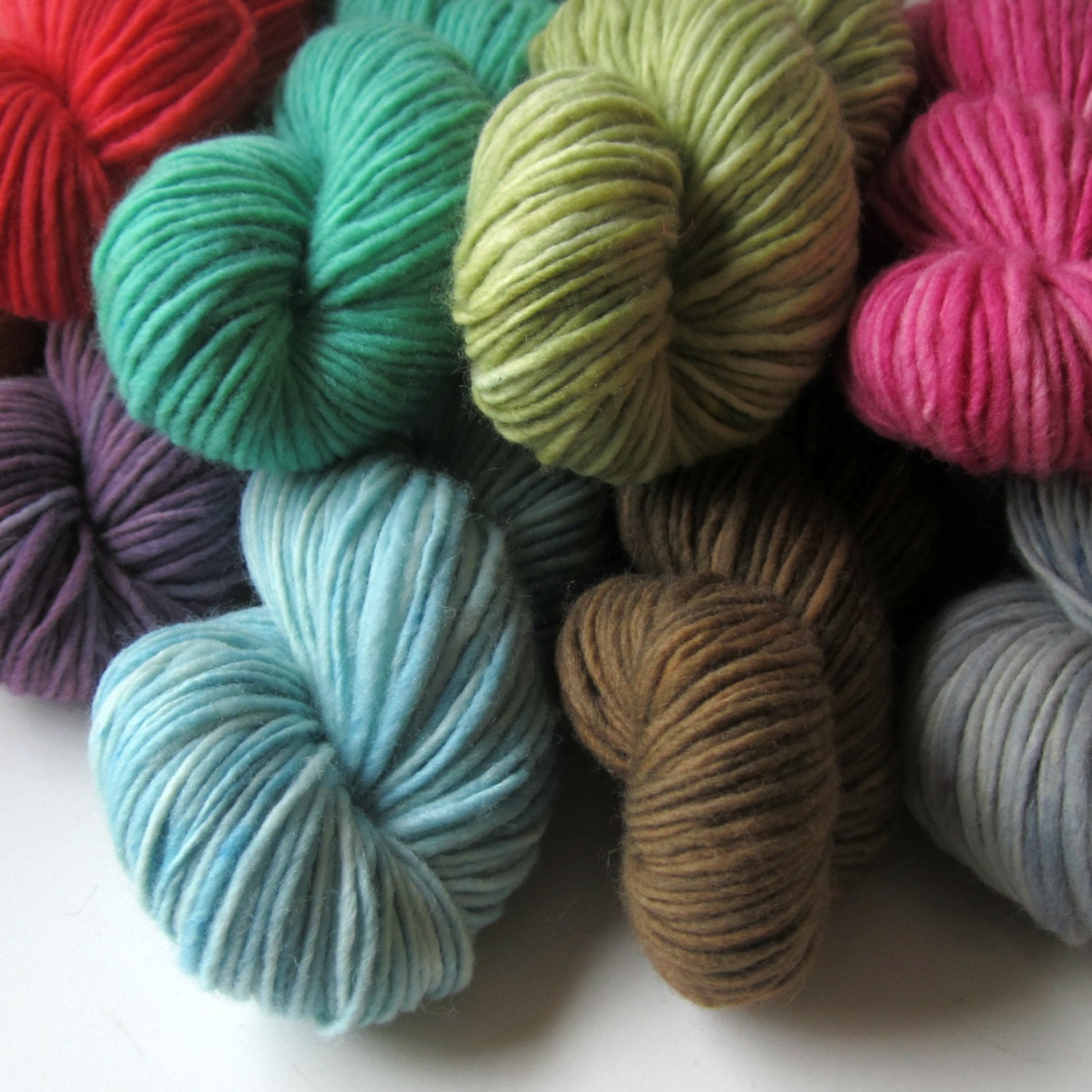 Dyed To Order Hand Dyed Yarn Sweater Lot, Heavy Worsted Weight, Single Ply, 2,000 Yards/2 lbs  FREE SHIPPING