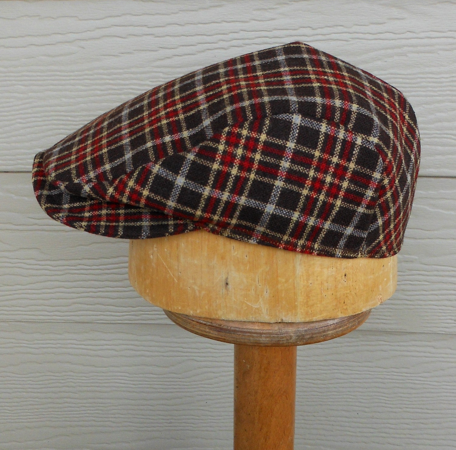 Mens Plaid Caddy Cap