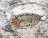 Custom Medical Alert Bracelet Sterling Silver 4 Text Lines