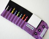 Crayon Wallet - Purple Flowers