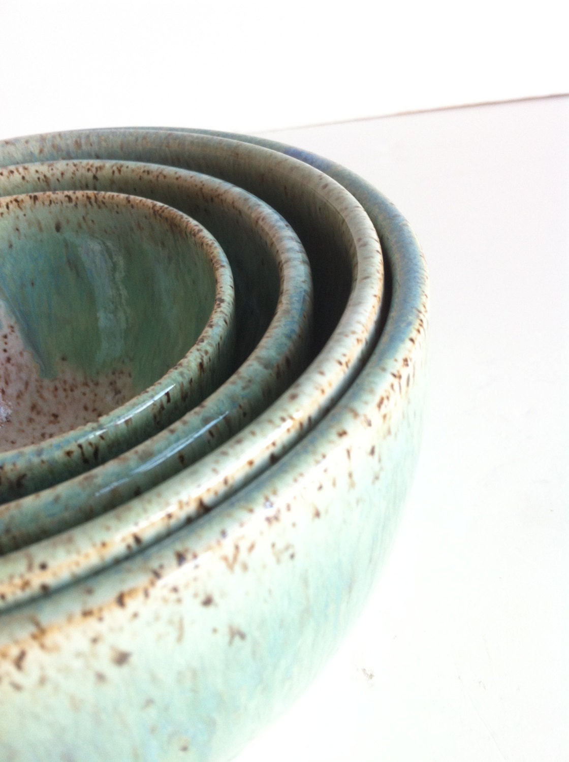 Handmade Wheel Thrown Stoneware Nested Bowls Set- Made To Order