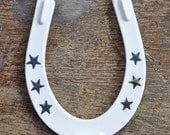 Good Luck Porcelain Horseshoe with Stars