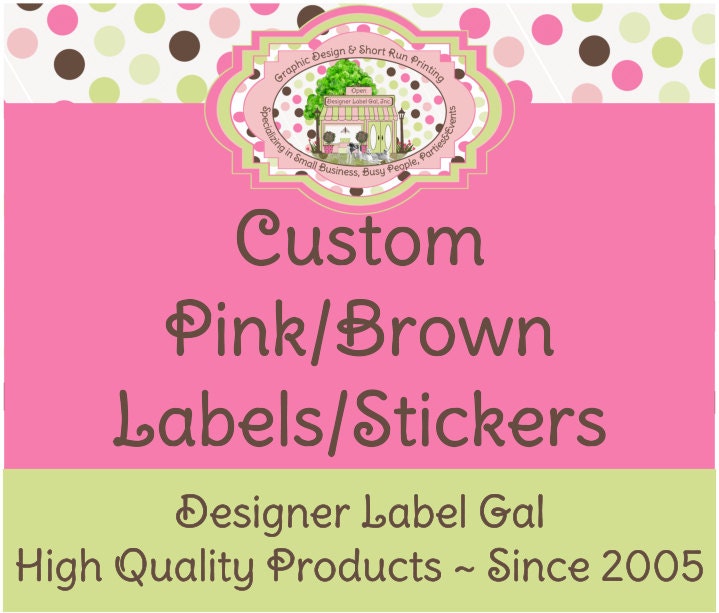Personalized Boutique Labels / Stickers for parties, return address, name identification
