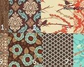 Decorative Throw Pillow Cover, Joel Dewberry Fabric, Aviary 2 - Choose One Cover - 24 x 24