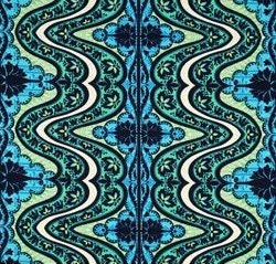 One Throw Pillow Cover, Amy Butler Fabric, Gypsy Cobalt Blue -   Removable Cover - 18 x 18