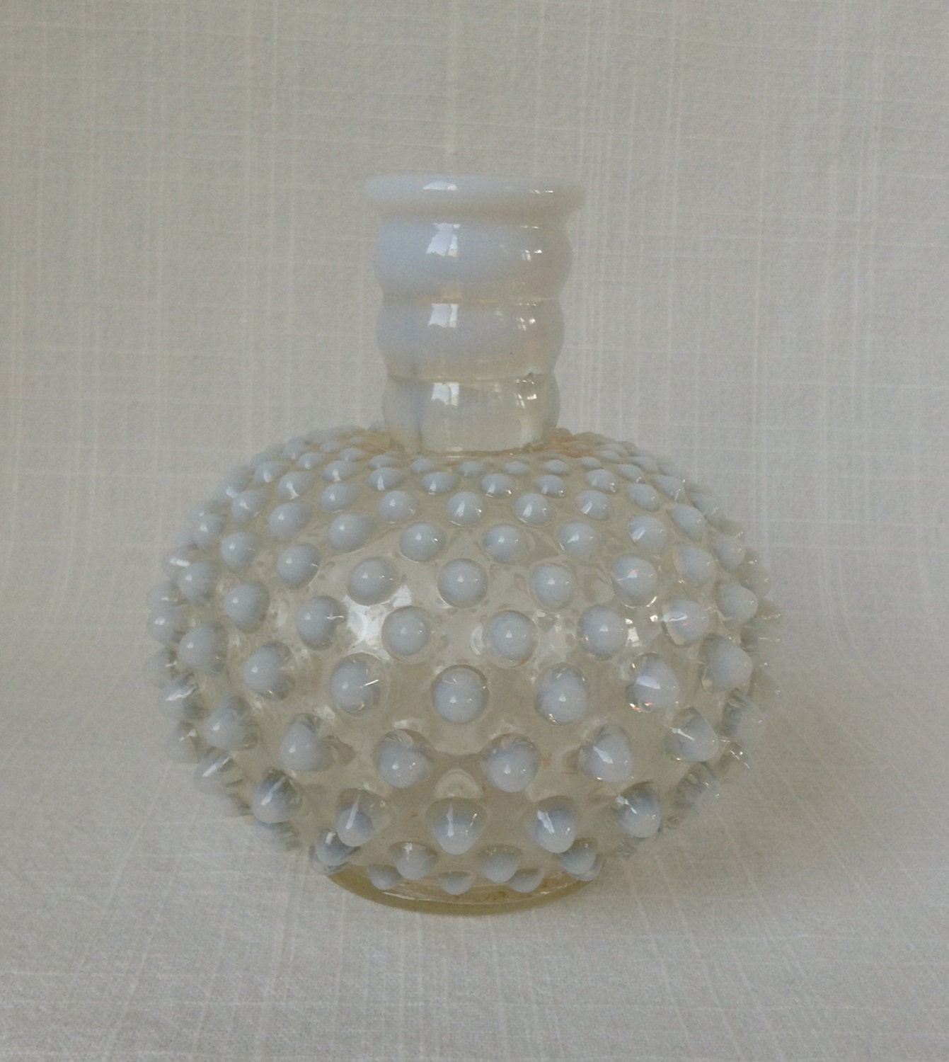 Vintage Opal Glass Hobnail Vase