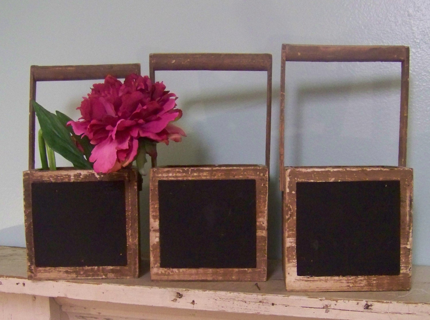 Chalkboard-Candle HOlders-Wedding Centerpiece-Flower Pots-Table Numbers
