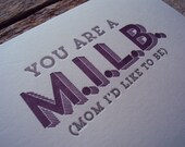 Letterpress Mother's Day Card - You Are A MILB