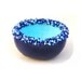 Gourd Bowl Dark Blue w/ Cobalt & Turquoise Beads Valentine Ring Bearer