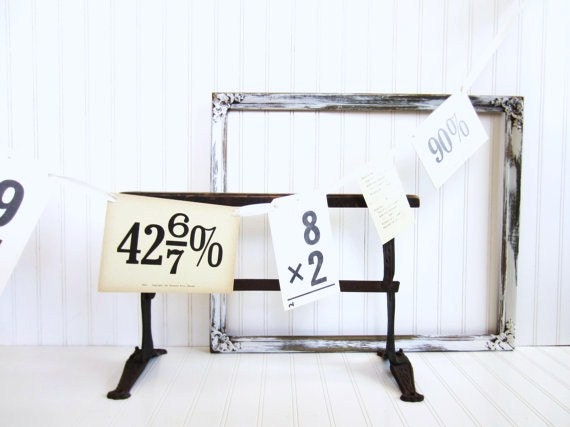 Vintage Numbers Garland or Banner