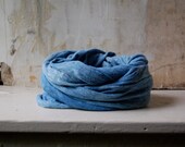 indigo scarf organic cotton hemp jersey naturally hand dyed
