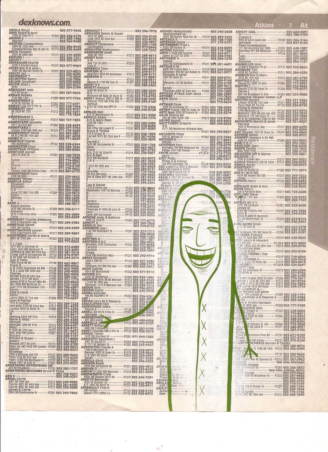 Acrylic character on news print 8 X 10 original pop lowbrow graffiti modern comic street art by Charlie Alan Kraft
