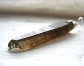 Smoky Quartz Pendant, Smoky Quartz Crystal Point Gemstone Pendant Necklace, Artisan Quartz Gemstone Jewelry, FREE Shipping