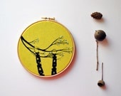 The Climber V - original mixed media hanging artwork 6 inch