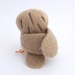 Needlefelted Barn Owl in Soft Beige Felt Bird