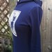 Midnight Wolf Long Sleeve Navy Women's Hoodie