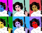 Warhol Princess Leia Print - Star Wars 11" x 17"