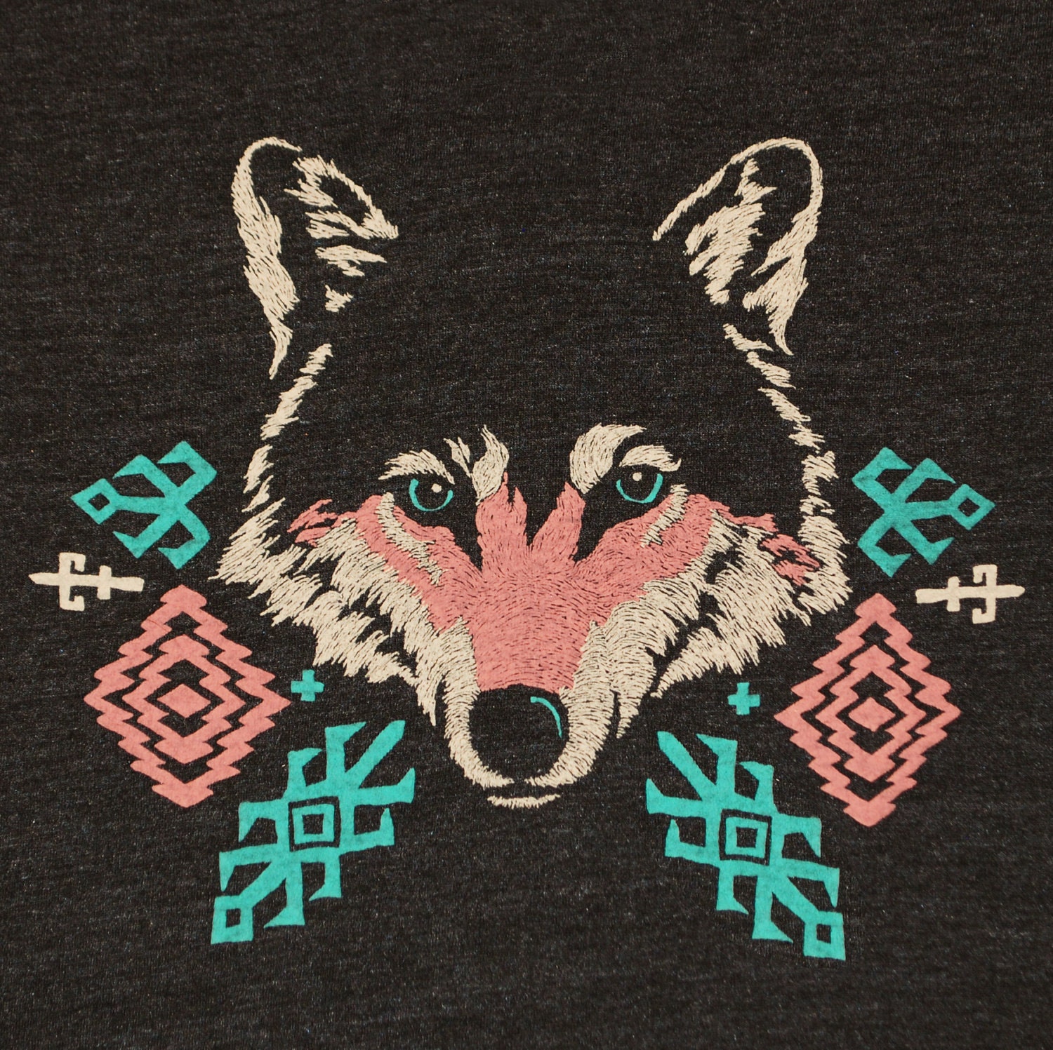 Wolf Deep V-Neck 100% Cotton T-shirt Tee Shirt Forest Woodland Animal Cool Nature Fox Leaves Black All Cotton Vneck Tshirt